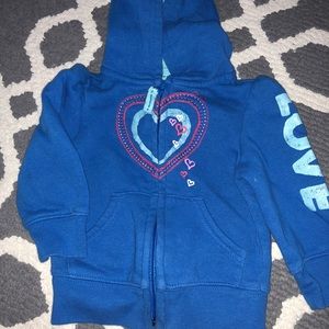 BABY GAP FLEECE LINED HOODIE NWOT 12-18mo